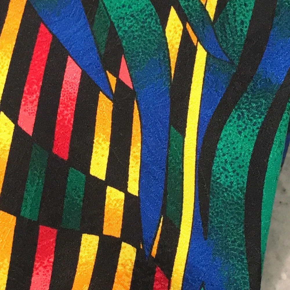 Rush Limbaugh No Boundaries Tie Mens Necktie Green Multicolor Vtg America USA - Picture 3 of 7